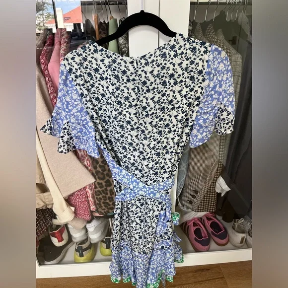 Tanya Taylor silk mini wrap dress, size 6 - Picture 5 of 7